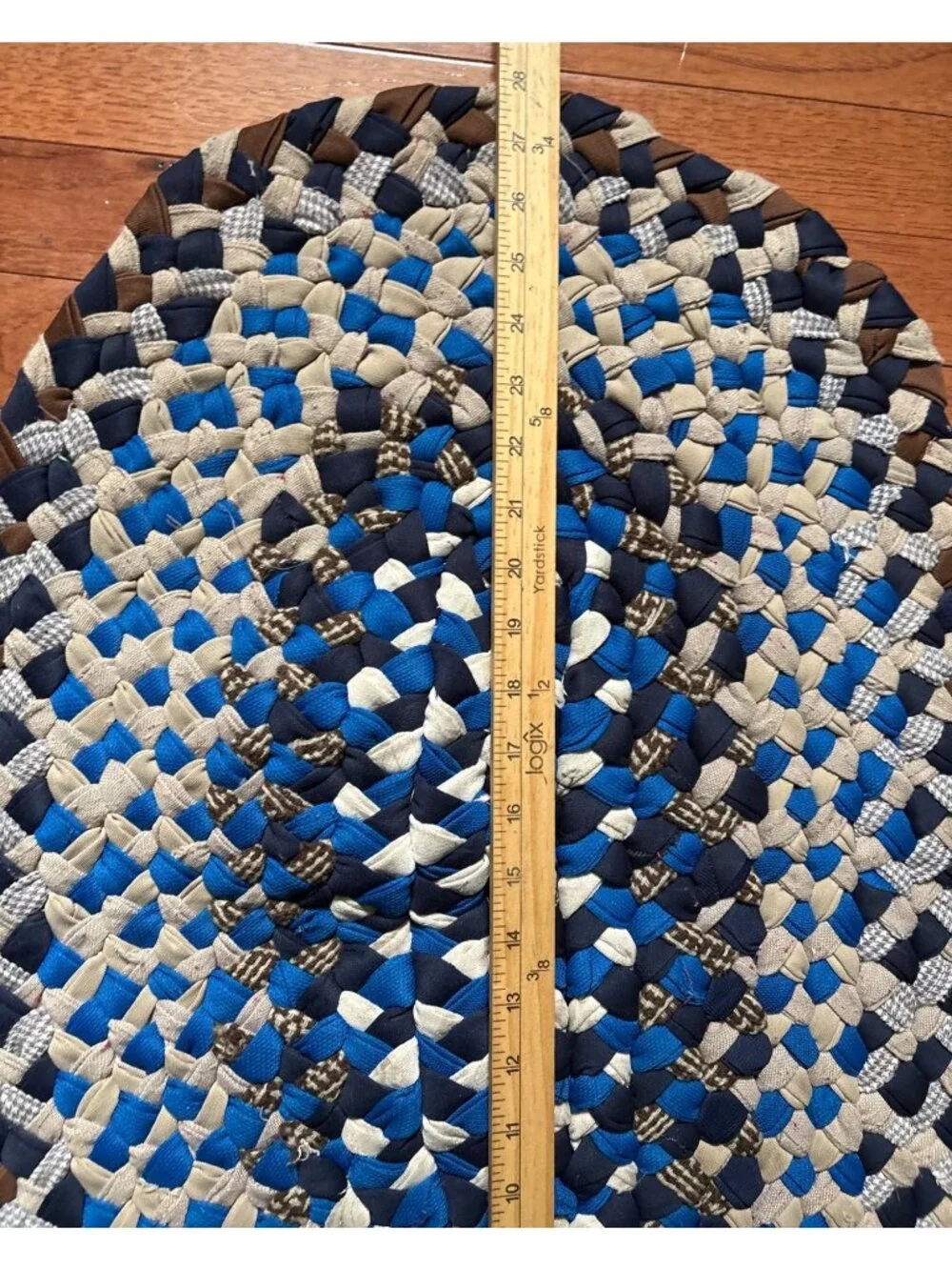Braided Fabric Oval Rug 28x19